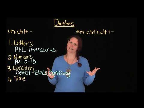 Grammar Tidbits - Dashes