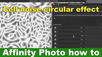 Affinity Photo and Cell Noise circular effect tutorial