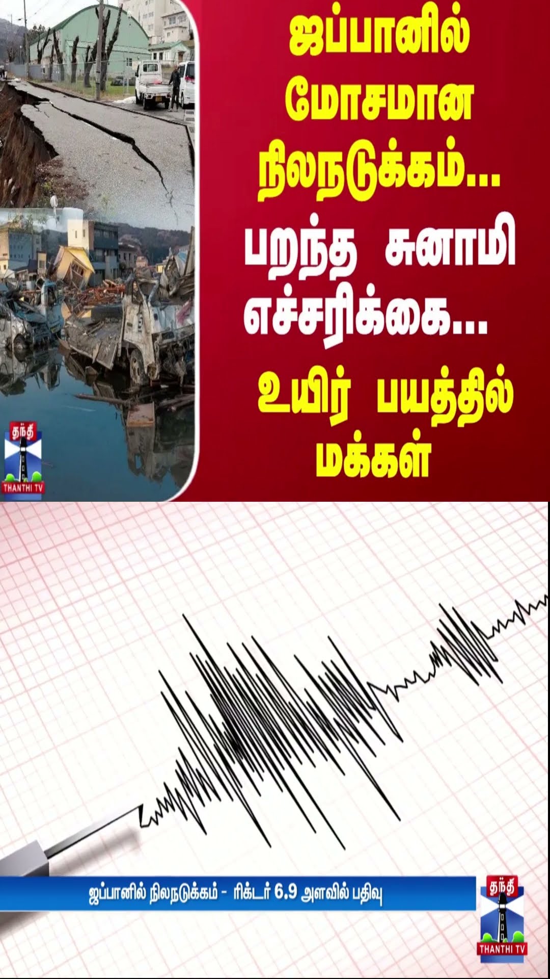 ஜப்பானில் மோசமான நிலநடுக்கம்... பறந்த சுனாமி எச்சரிக்கை... உயிர் பயத்தில் மக்கள் | Japan