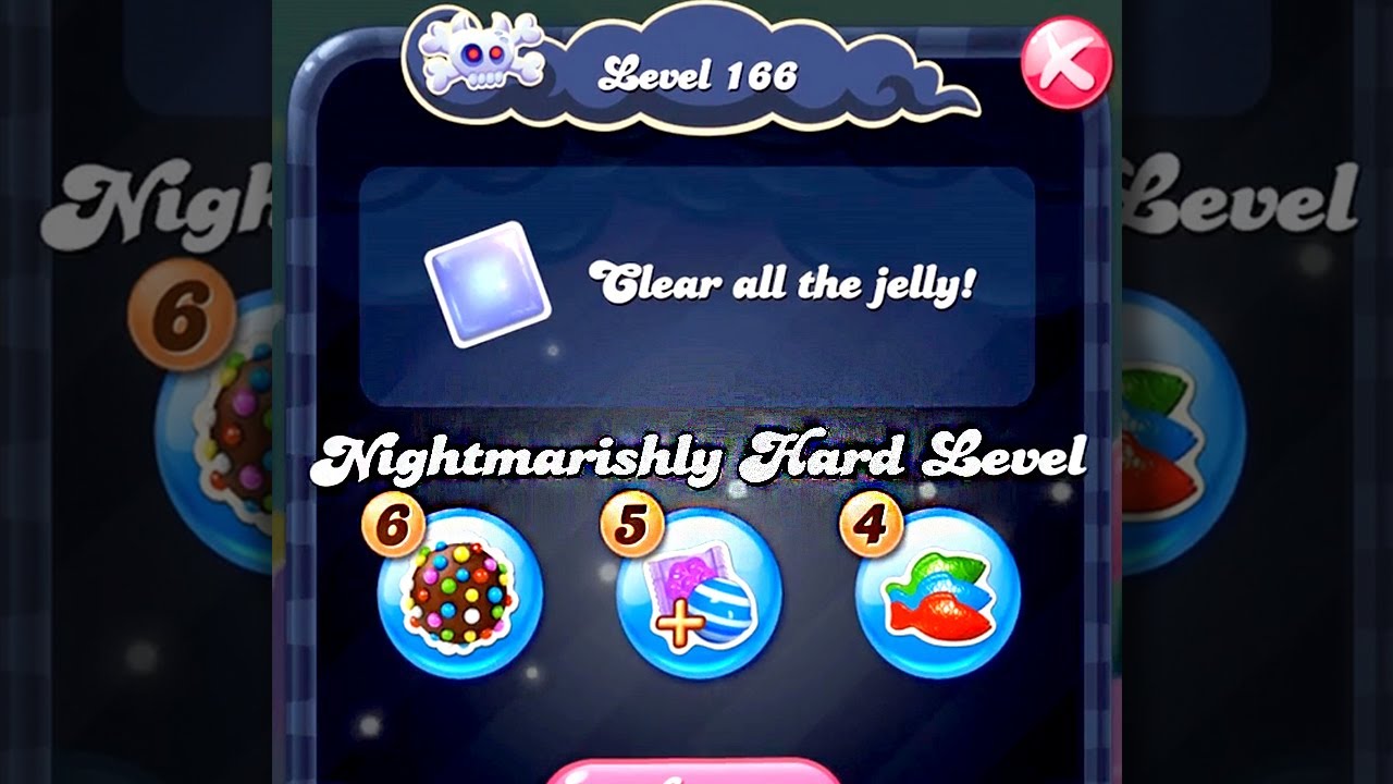 Candy Crush Saga | Level 166 Nightmarishly Hard Level Sunny Swamp | in