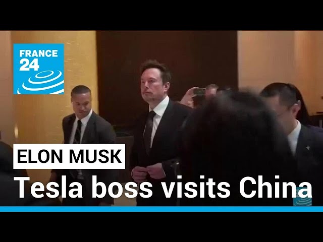 Elon Musk lands in Beijing with eye on expanding business in China • FRANCE 24 English - YouTube