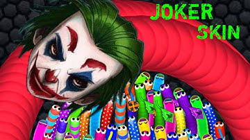 Slither.io - JOKER Skin GamePlay - LEGENDARY SKIN RELEASE-WORLD RECORD Unlimited Length(Code Update)