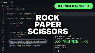 Python Project #1: Rock Paper Scissors Game — Beginner Tutorial (2026)