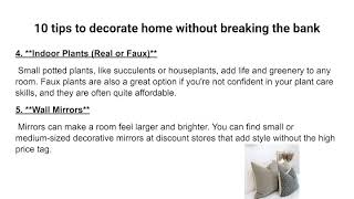 10 Tips To Decorate Home Without Breaking The Bank 2025 #homemaking #decoration #bugetfriendly