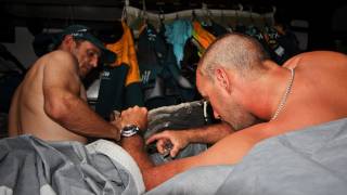 Telefónica sail damage - Volvo Ocean Race 2011-12