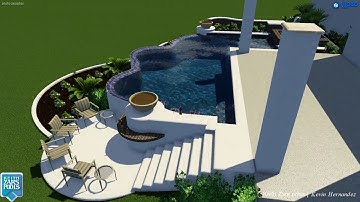 Custom Pool Design By: Kevin Hernandez of Keith Zars Pools.