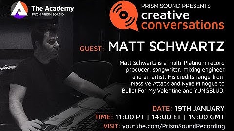 Creative Conversations with special guest MATT SCHWARTZ