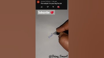 Write your name in Comments|Waliyah Done! #ytshorts #namesignature #challenges #shorts