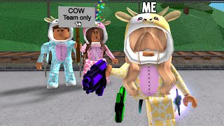I Found a COW Team ONLY, SO I Went UNDERCOVER..(Murder Mystery 2)