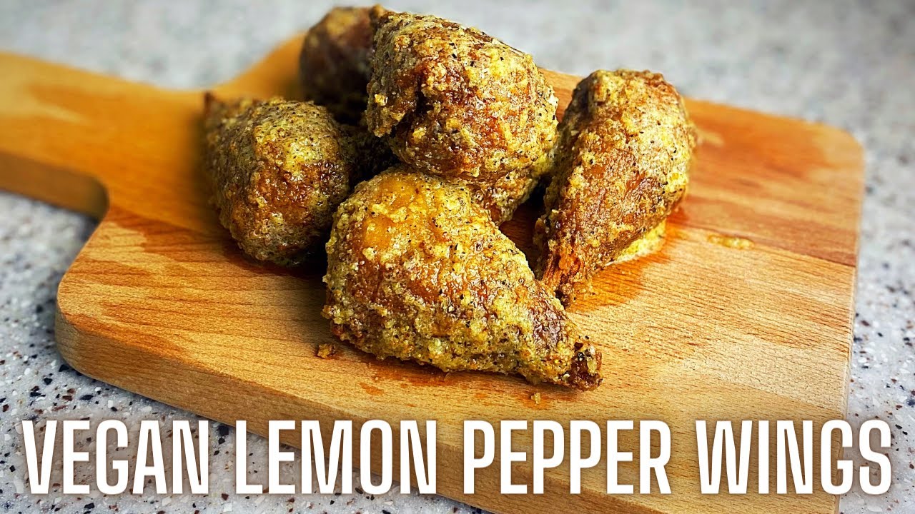 VEGAN LEMON PEPPER WINGS | Katie Makes It Vegan