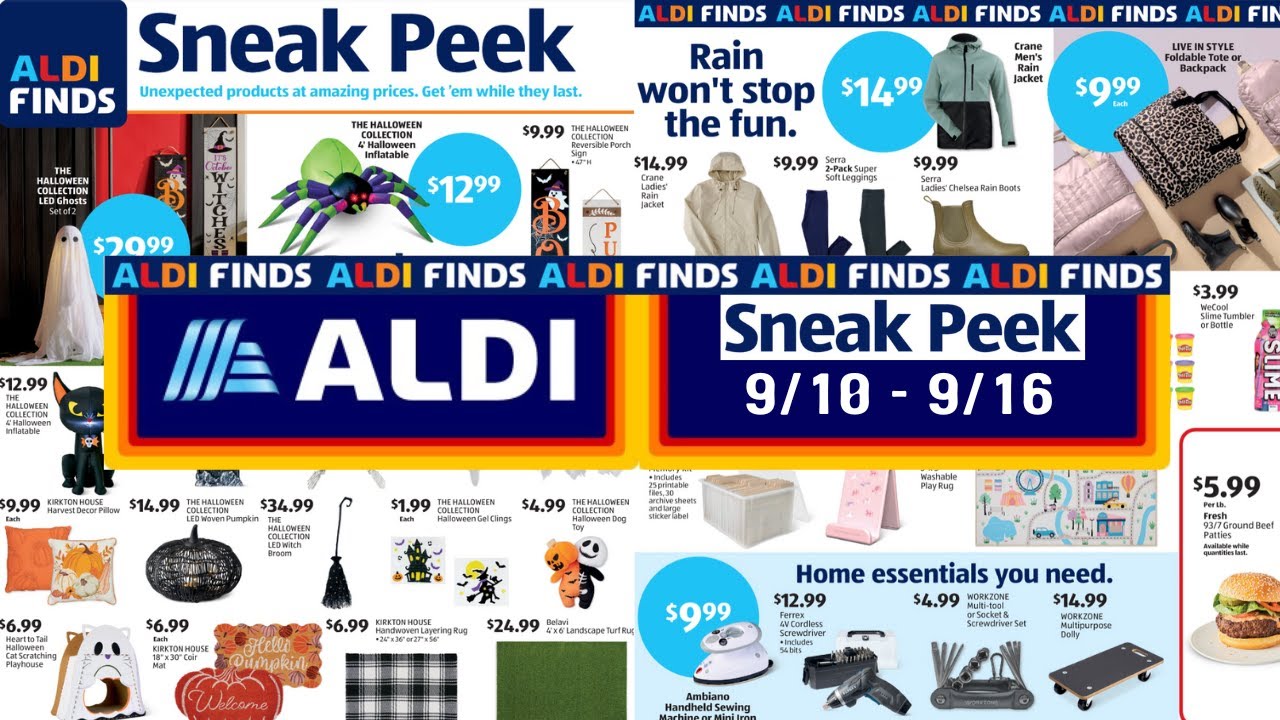 Aldi Sneak Peek ~ Week 9/10 ~ 9/16 ~ Fall Decor Mats!! Halloween