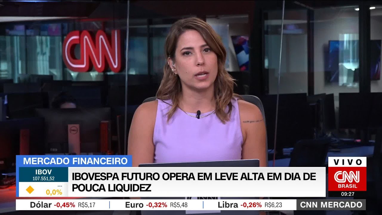 CNN MERCADO: Ibovespa futuro opera em leve alta em dia de pouca liquidez