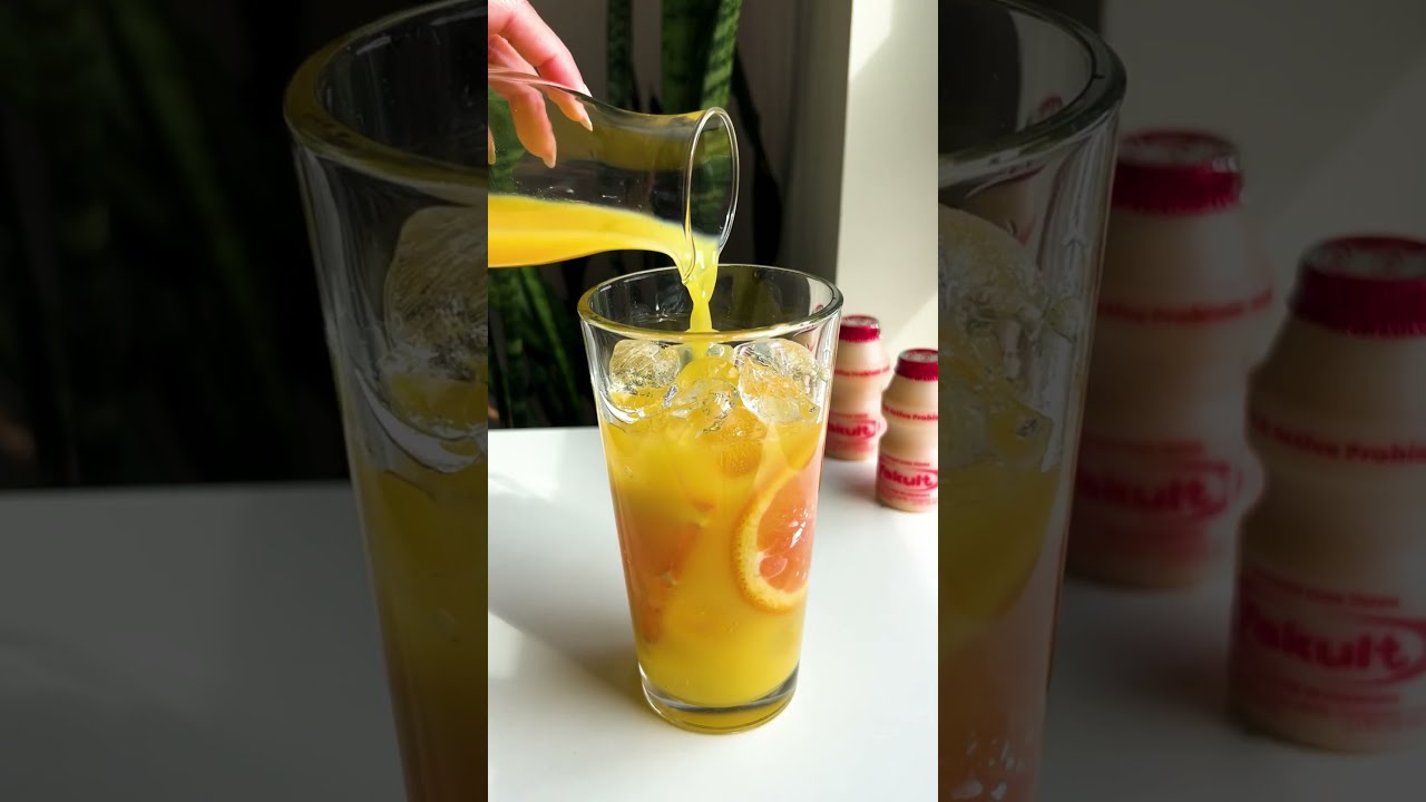 Orange Yakult Probiotic Mix Recipe Easyrecipe Simplerecipe
