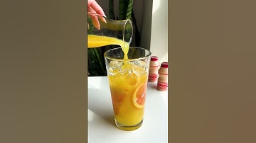 Orange Yakult - Probiotic Mix Recipe #easyrecipe #simplerecipe