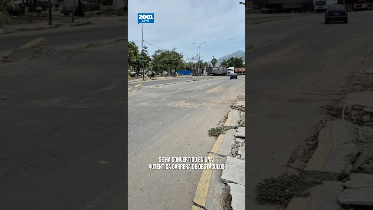Deterioro del asfalto en Caribe genera molestia en transeúntes y chóferes