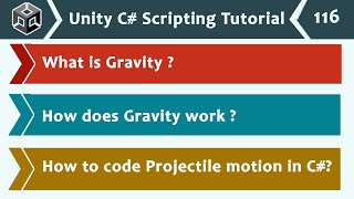 Understand Gravity & Code Projectile Motion - Unity C# Scripting Tutorial 116 🚀