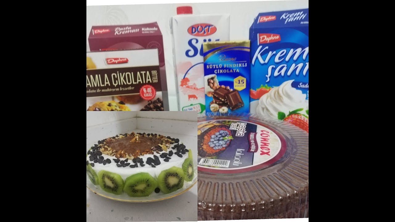 BİM MALZEMELERİYLE UCUZ MALİYETLİ PASTA YAPTIM / Nefis oldu ) YouTube