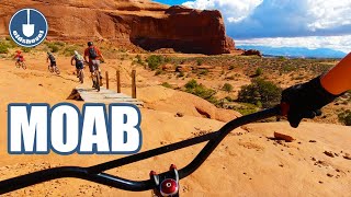 Klunker Ride on Navajo Rocks Trail in Moab Utah