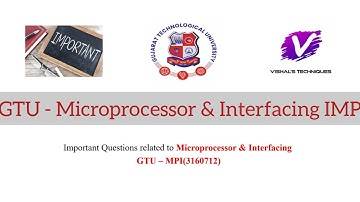 Microprocessor & Interfacing 3160712 | GTU Important Questions of MPI | SEM 6 | MPI - Question Bank