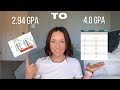 How I went from a 2.94 GPA to a 4.0 GPA in college