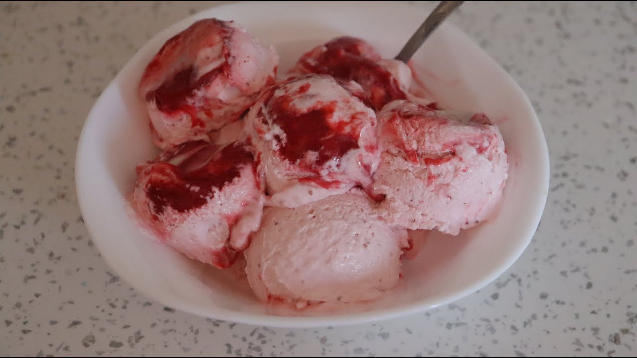 Sladoled od jagoda/bez kristalića leda