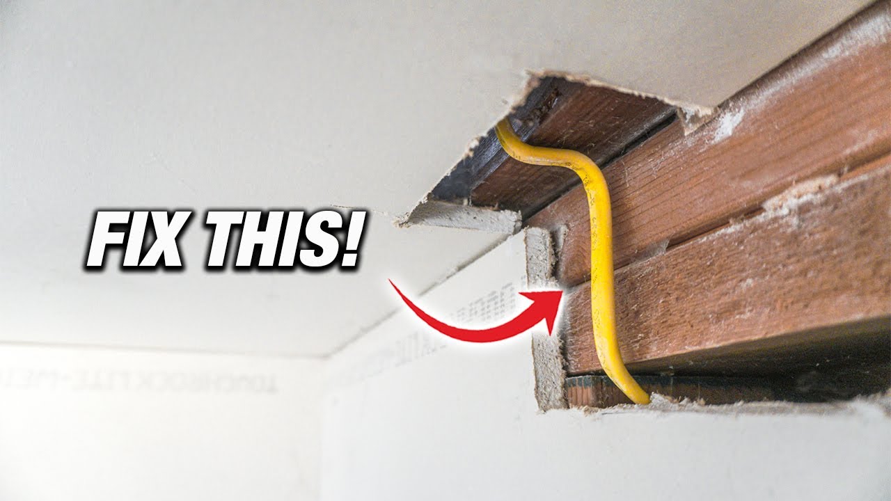 How Run Short Existing Electrical Wire Through Top or Bottom Plate Studs On  WEIRD Situations!