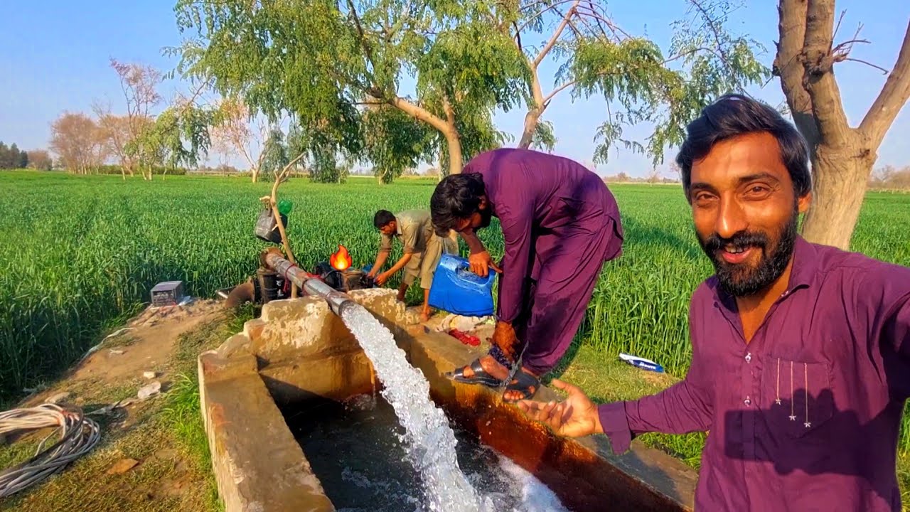 Tube Well Diesel Engine Start in Punjab Village 💪 [ Adnan VlogS ] 