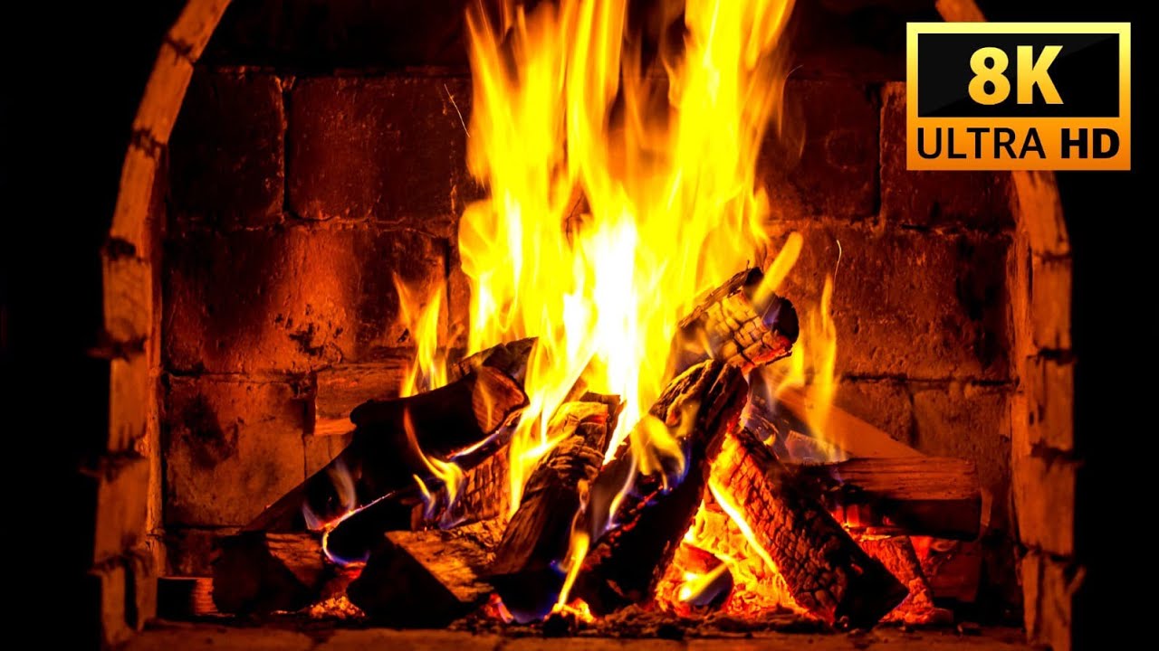 Extremely Relaxing Fireplace with Crackling Fire Sounds 🔥 Cozy ...