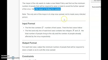 Mask Policy  | Codechef | January Cook-Off 2022