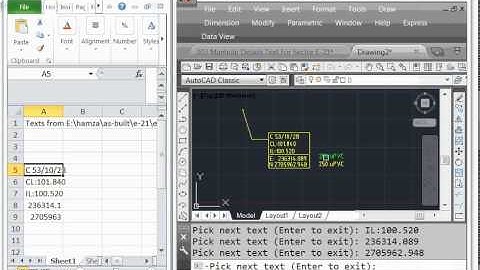 Export texts to excel sheet I AutoCAD to Excel  to cad