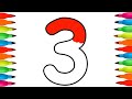 Coloring Numbers | Color Numbers | Coloring Pages | Art Colors For Kids | Draw Alphabets