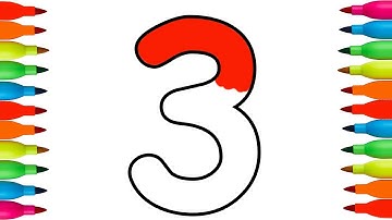 Coloring Numbers | Color Numbers | Coloring Pages | Art Colors For Kids | Draw Alphabets