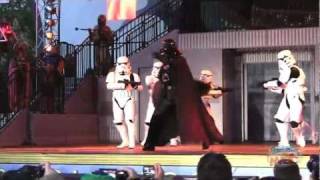 Darth Vader and Stormtroopers dance to Metallica at Disney's Star Wars Weekends 2011