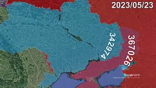 Russian Invasion of Ukraine: Every Day to March 1st, 2024 using Google Earth