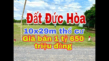 .#ĐẤT ĐỨC HÒA BÁN LÔ ĐẤT 10x29m GIÁ 1 TỶ 650 TRIỆU ĐỒNG |#0977878733 |