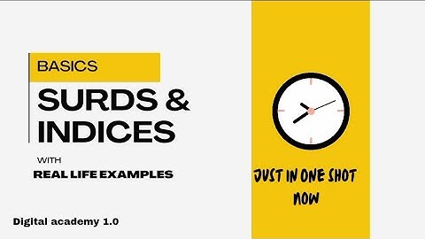 Surd and Indices | rule to simplify | all in one shot