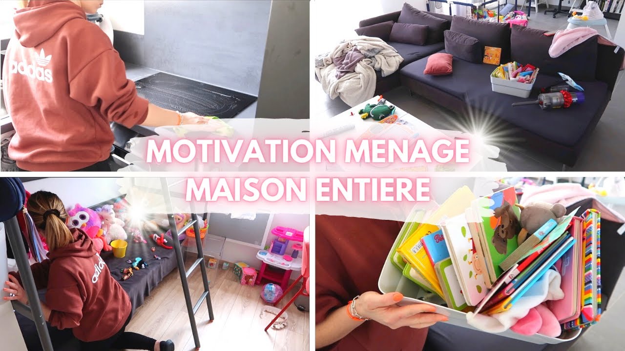 ✨ROUTINE MÉNAGE MAISON ENTIÈRE  1H POUR RANGER ET NETTOYER SA MAISON✨ 