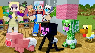 What happened when we tried taking care of a mob baby at a daycare center?! 🍼 [Minecraft] Poppins screenshot 3
