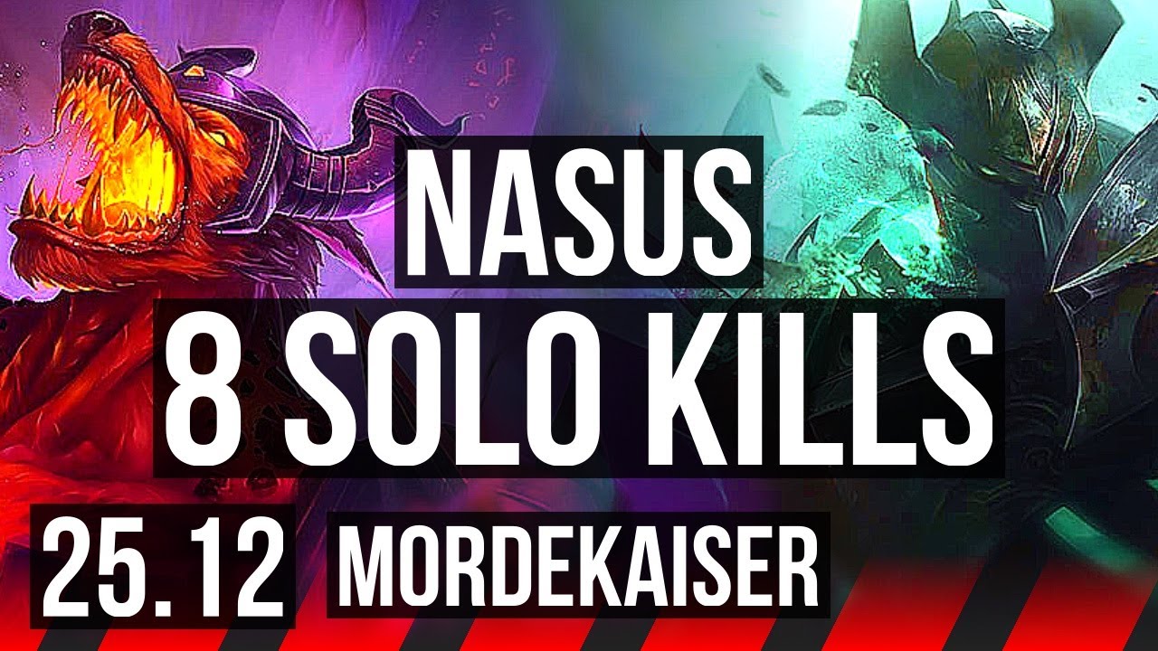 NASUS vs MORDEKAISER (TOP) | 8 solo kills, 12/3/4 | EUW Master | 25.12
