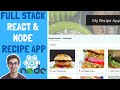 Full stack project tutorial  build a recipe app for your portfolio using react node  postgresql