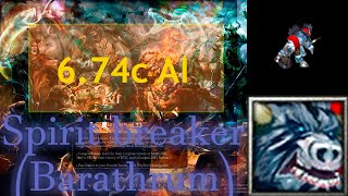 Defence of the ancients 6.74c. - игра против ботов [Spirit breaker(Barathrum)].Полный матч(Без речи)