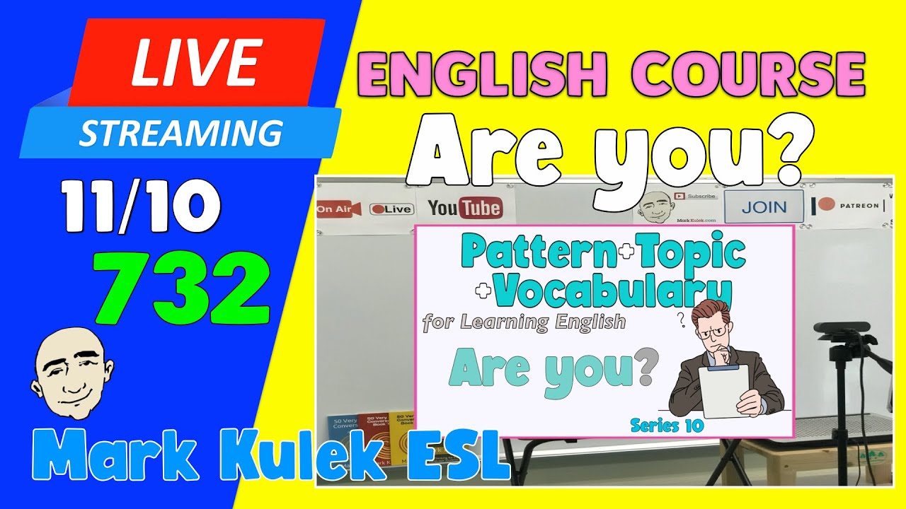 Are you? - English Class #732 Live Stream English Class - Mark Kulek ESL 