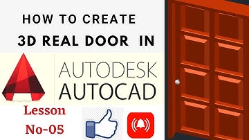 #3D Door # Auto CAD How to Create 3D Door In Auto CAD, /Skills for all.