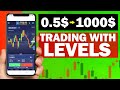 Trading with levels on Binary Options / 0$ to BIG MONEY / Pocketoption strategy or Quotex method