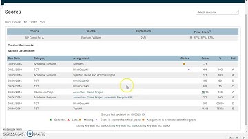 Old PowerSchool Grade Report