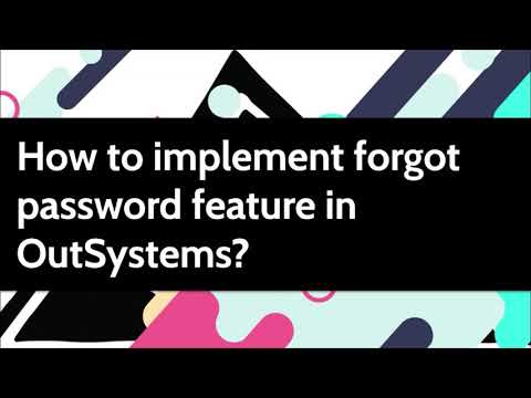 How to implement sign up and forgot password feature in OutSystems?