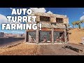 RUST | FARMING GEARED PLAYERS WITH AN AUTO TURRET BASE!