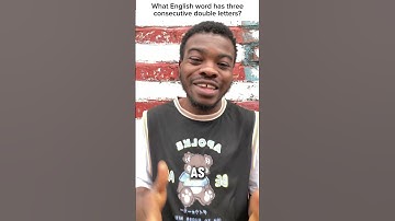 RIDDLE RIDDLE. What English word has three consecutive double letters?