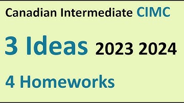 CIMC Canadian Intermediate Mathematics Contest 2024 2023 2022 2021 Solutions Problems Senior CSMC