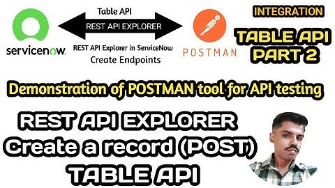 Table API - Part 2 ▪︎ Create a record (POST) ▪︎ REST API Explorer in ServiceNow ▪︎ lntegration